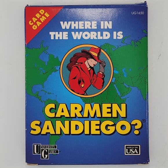 Vintage 1993 “Where in the World Is Carmen Sandiego?” Card Game | Retro PBS - Picture 3 of 9